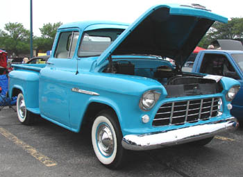 Hot summer nights Lafayette Indiana car show Chevy truck